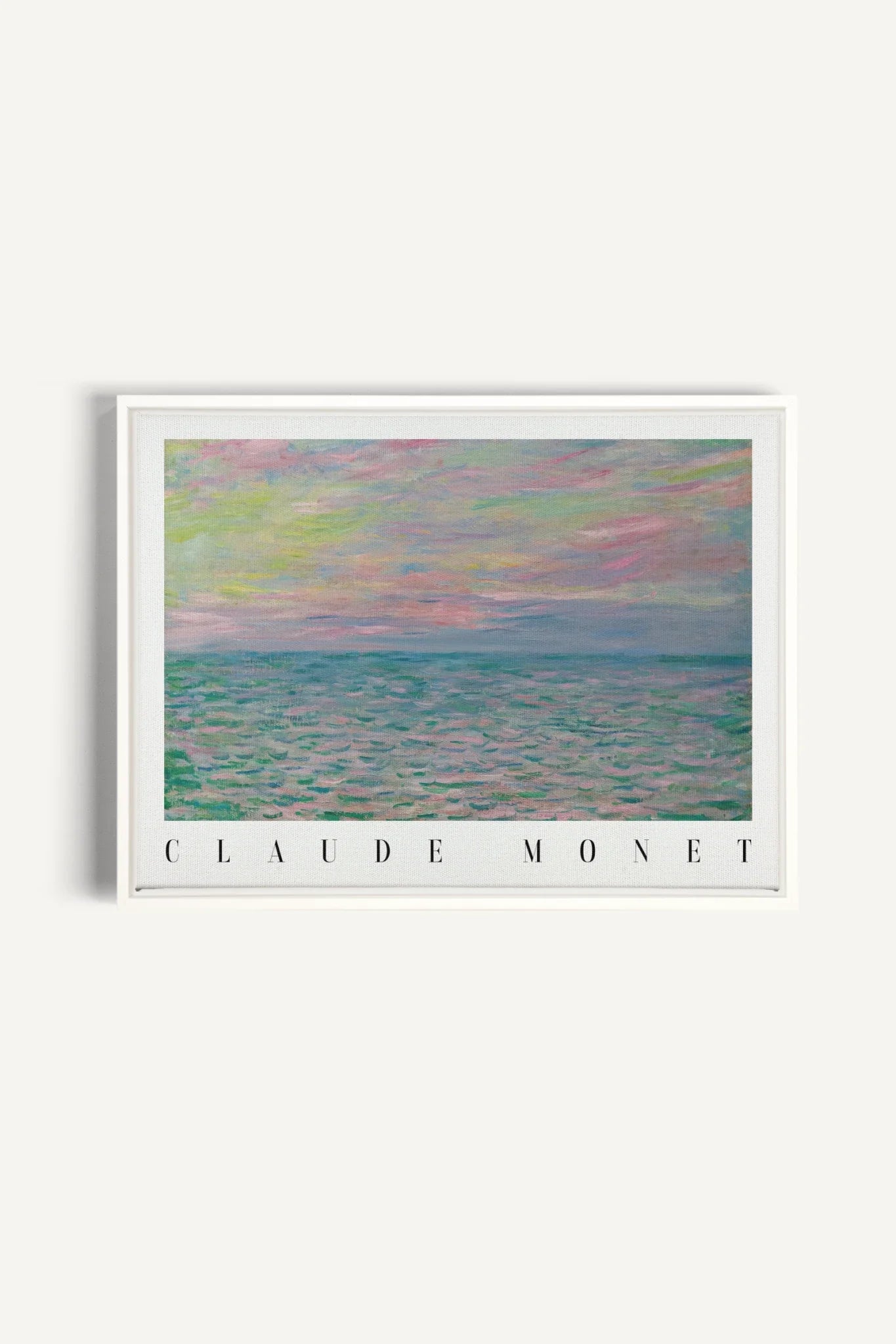 PASTEL WATERS, Oeuvre sur toile étirée, encadré Blanc
