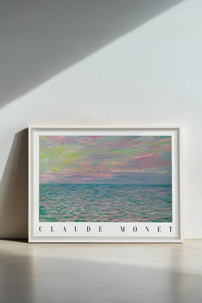PASTEL WATERS, Oeuvre sur toile étirée, encadré Blanc