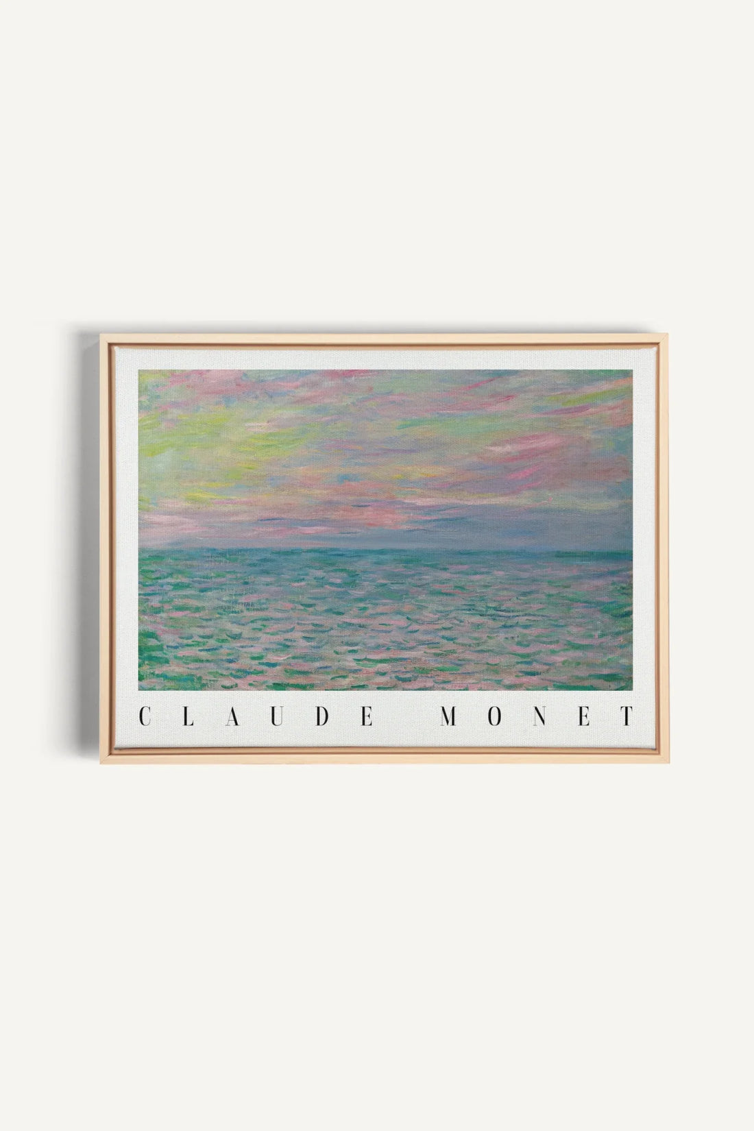 PASTEL WATERS, Oeuvre sur toile étirée, encadré Naturel Clair
