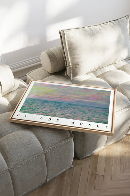 PASTEL WATERS, Oeuvre sur toile étirée, encadré Naturel Clair