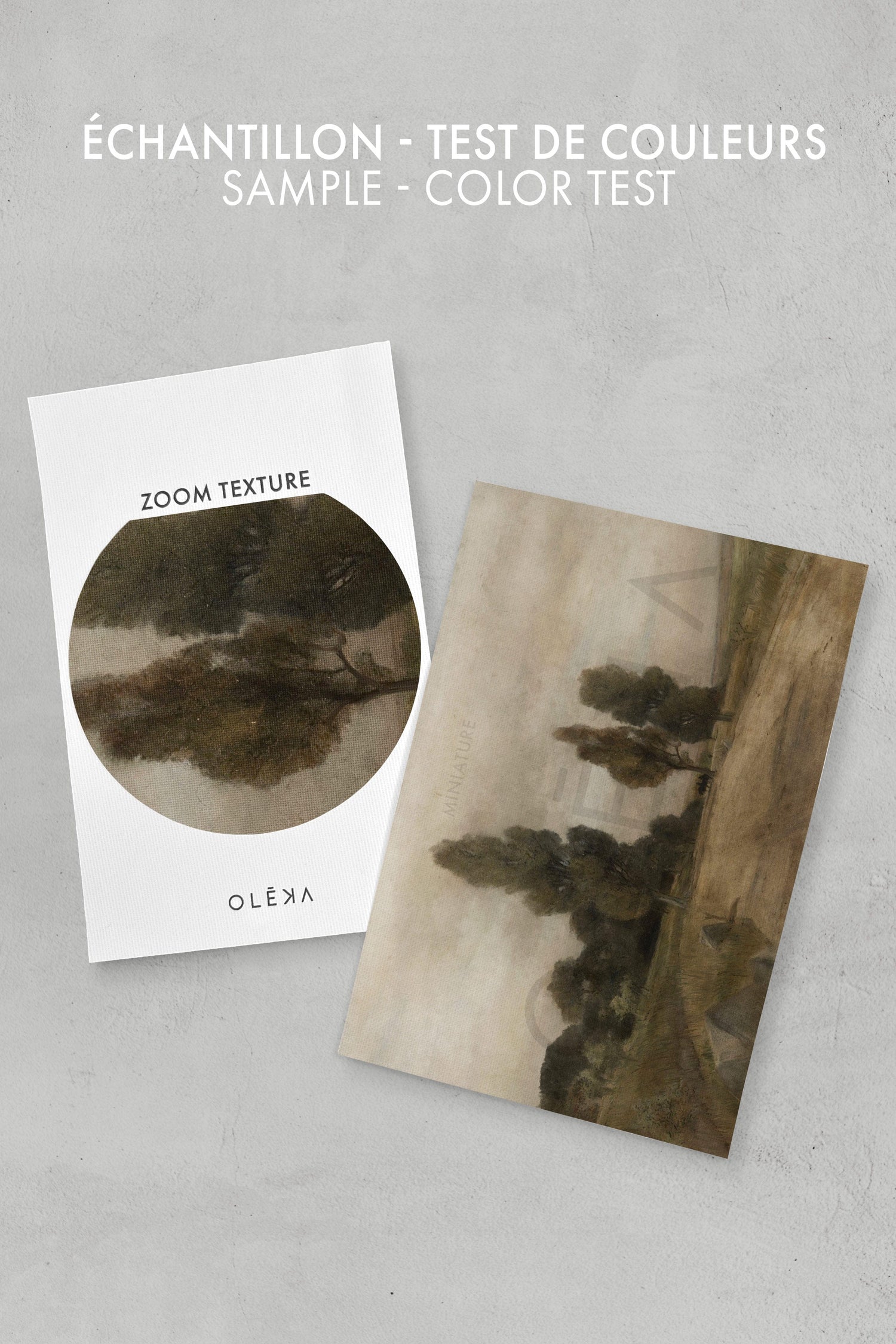 OLEKA CANVAS - PASTURE, Oeuvre sur toile étirée, encadré Brun Chêne