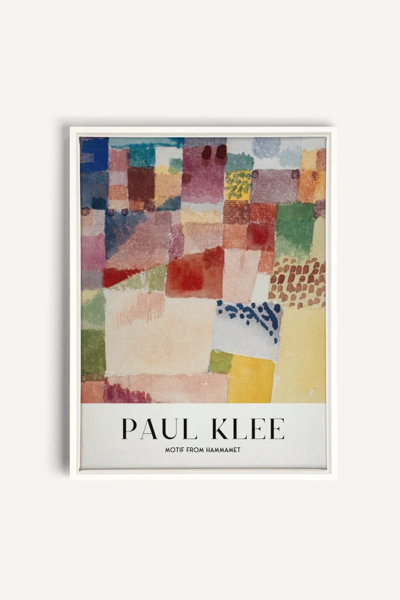 OLEKA CANVAS - PAUL KLEE II, Oeuvre sur toile étirée, encadré Blanc