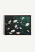 OLEKA CANVAS - PETALS IN THE NIGHT, Oeuvre sur toile étirée, encadré Brun Noyer