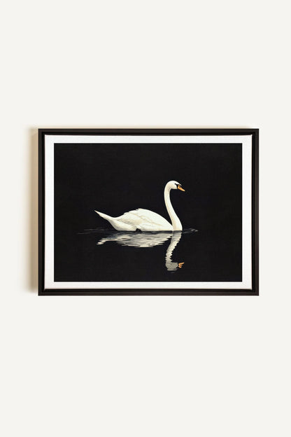 POÉSIE DU SILENCE, Oeuvre sur toile étirée, encadré Noir