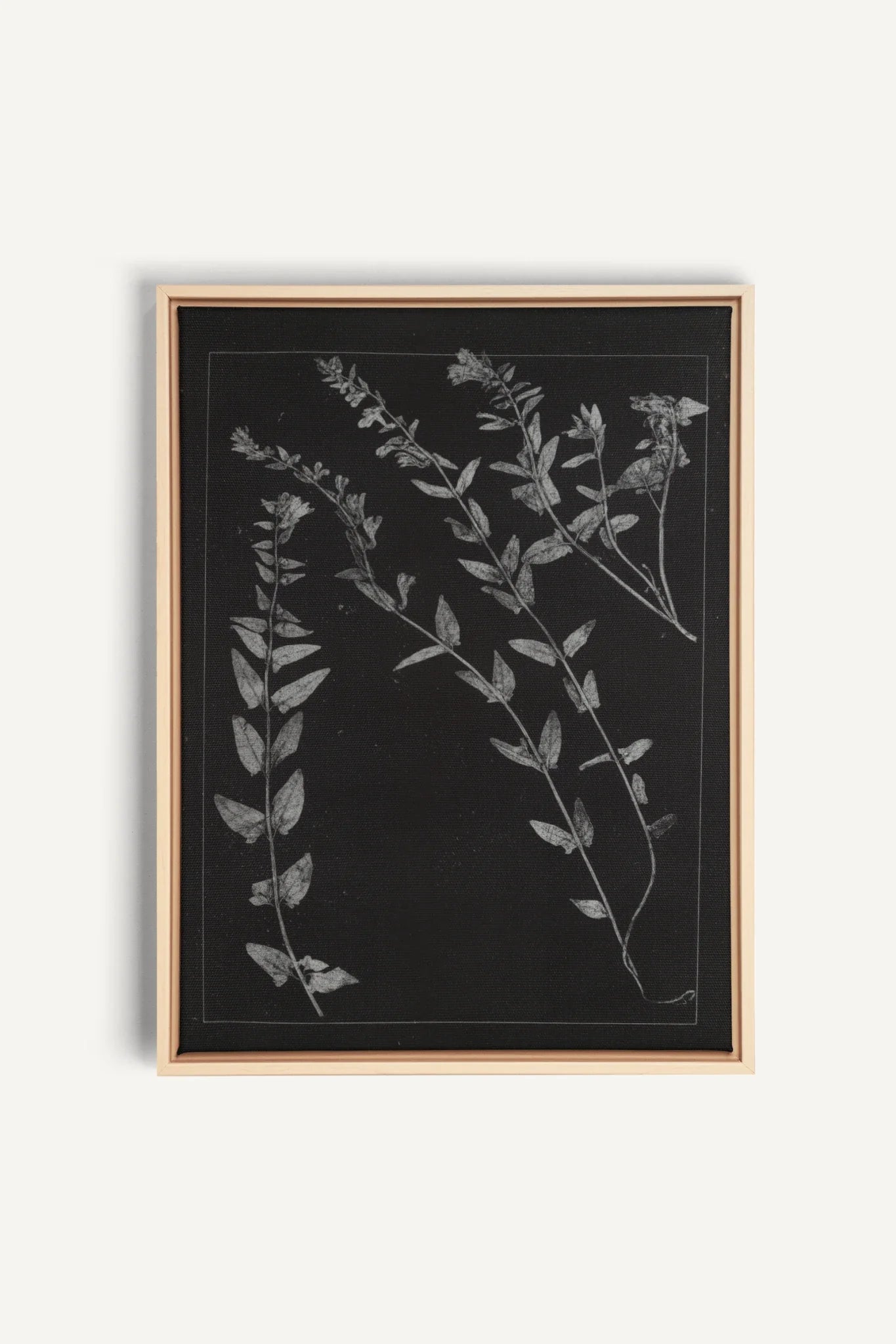 PRESSED MEMORIES, Oeuvre sur toile étirée, encadré Naturel Clair