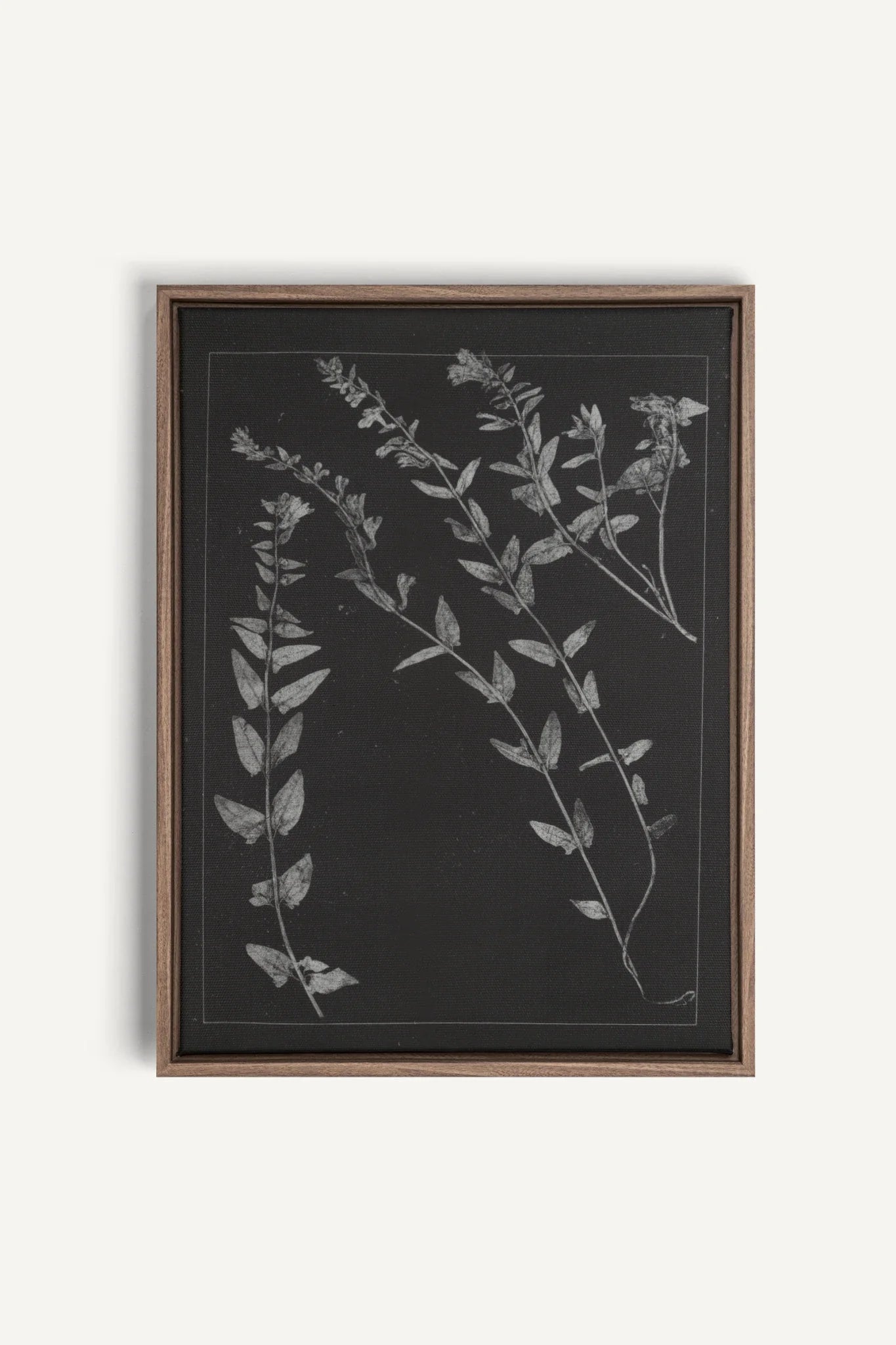 PRESSED MEMORIES, Oeuvre sur toile étirée, encadré Brun Chêne