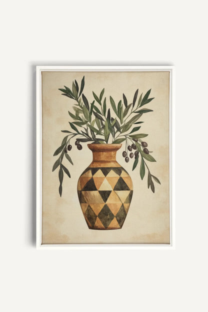 OLEKA CANVAS - PROVENCE GRACE, Oeuvre sur toile étirée, encadré Blanc