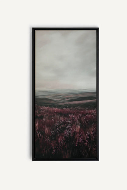 OLEKA CANVAS - PURPLE STILLNESS, Oeuvre sur toile étirée, encadré Noir