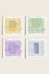 OLEKA CANVAS - QUATUOR PASTEL,Ensemble (4+), encadré Blanc