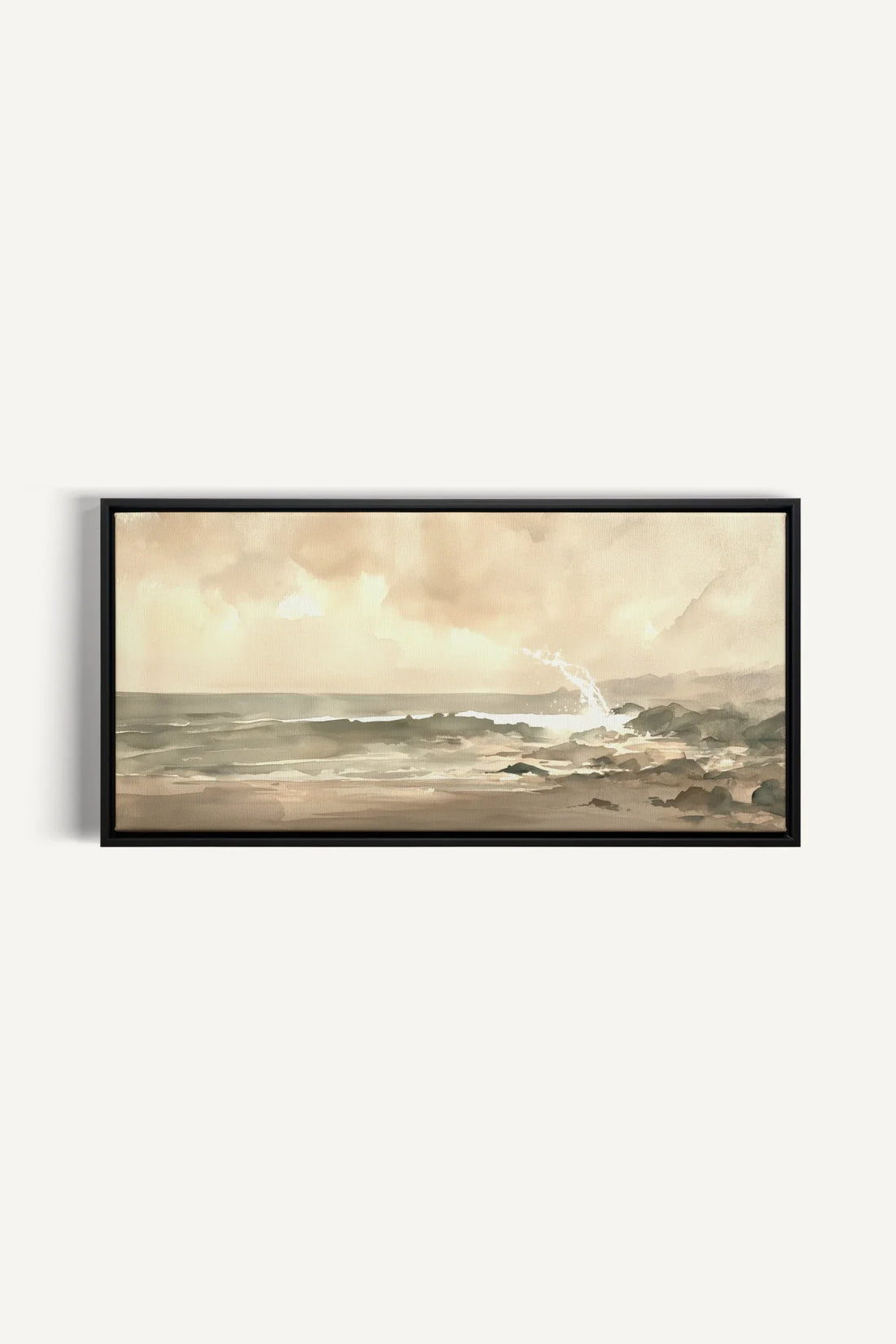 QUIET TIDE toile étirée encadré noir