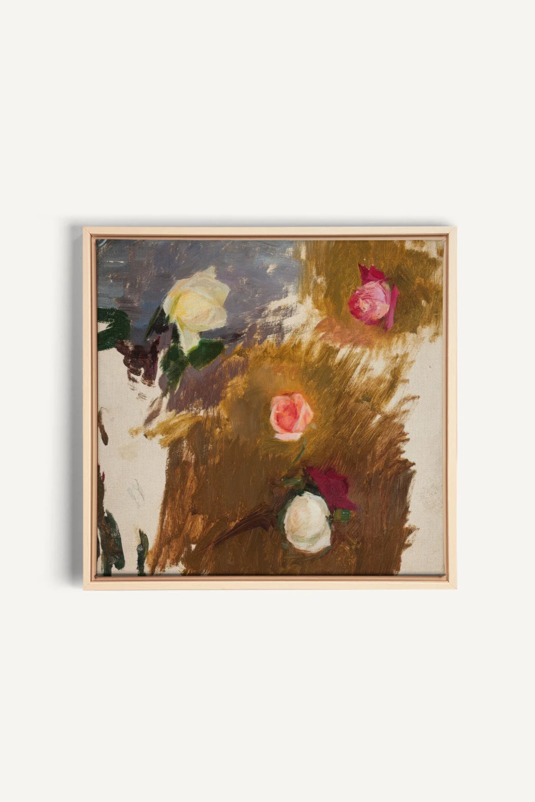RAW FLORALS, Oeuvre sur toile étirée, encadré Naturel Clair