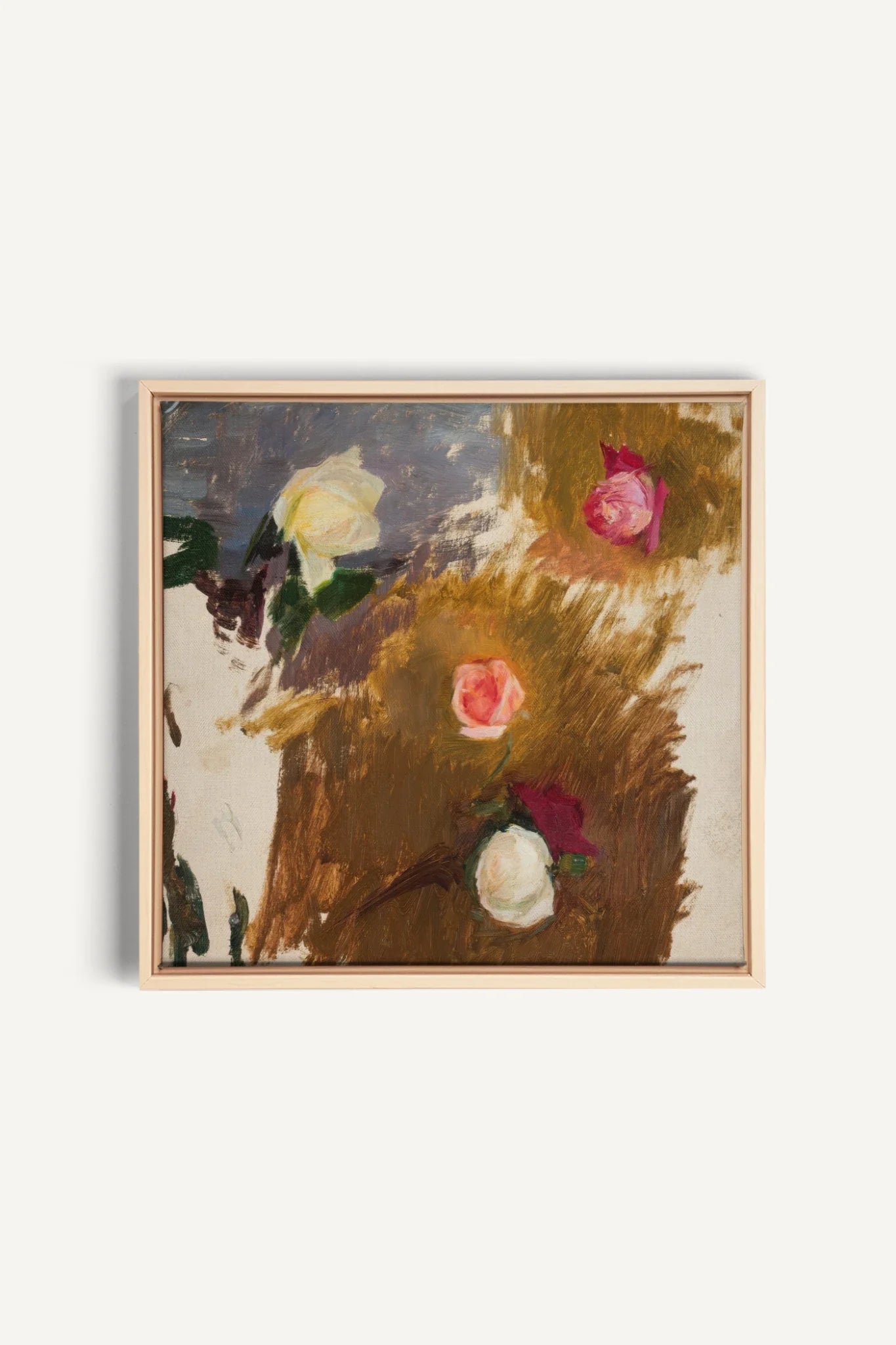 RAW FLORALS, Oeuvre sur toile étirée, encadré Naturel Clair