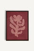 OLEKA CANVAS - RED CHERRY, Oeuvre sur toile étirée, encadré Brun Noyer