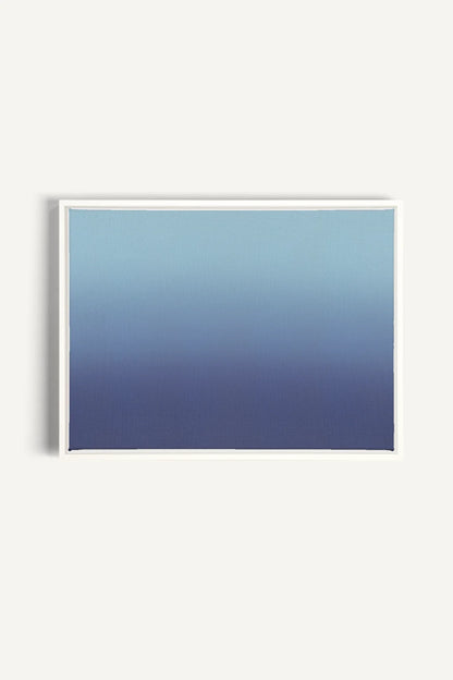 OLEKA CANVAS - REFLET NOCTURNE, Oeuvre sur toile étirée, encadré Blanc