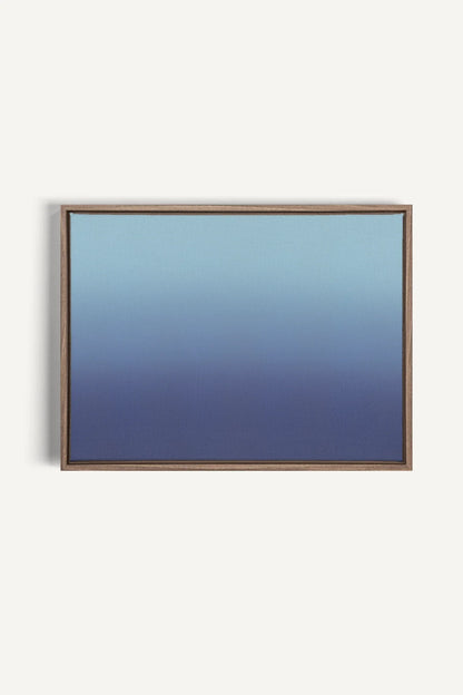 OLEKA CANVAS - REFLET NOCTURNE, Oeuvre sur toile étirée, encadré Brun Chêne