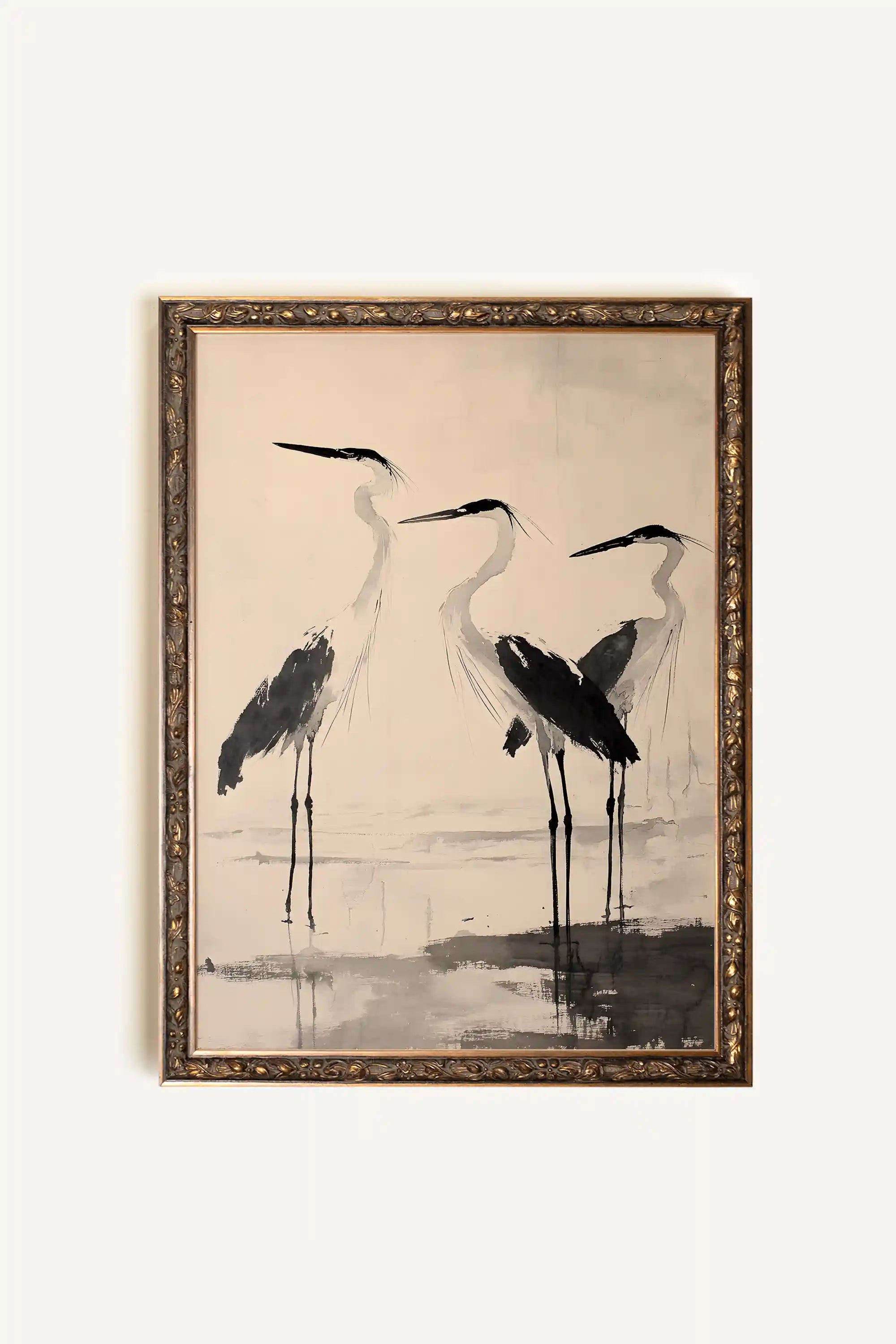 REFLET CÉLESTRE, Artwork on rigid canvas, framed in Vintage Bronze