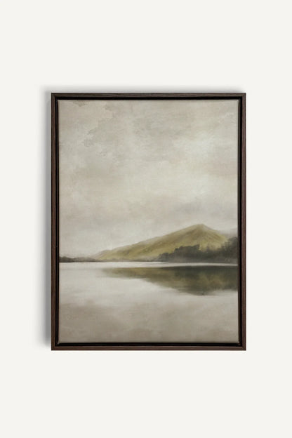 OLEKA CANVAS - REFLETS, Oeuvre sur toile étirée, encadré Brun Noyer