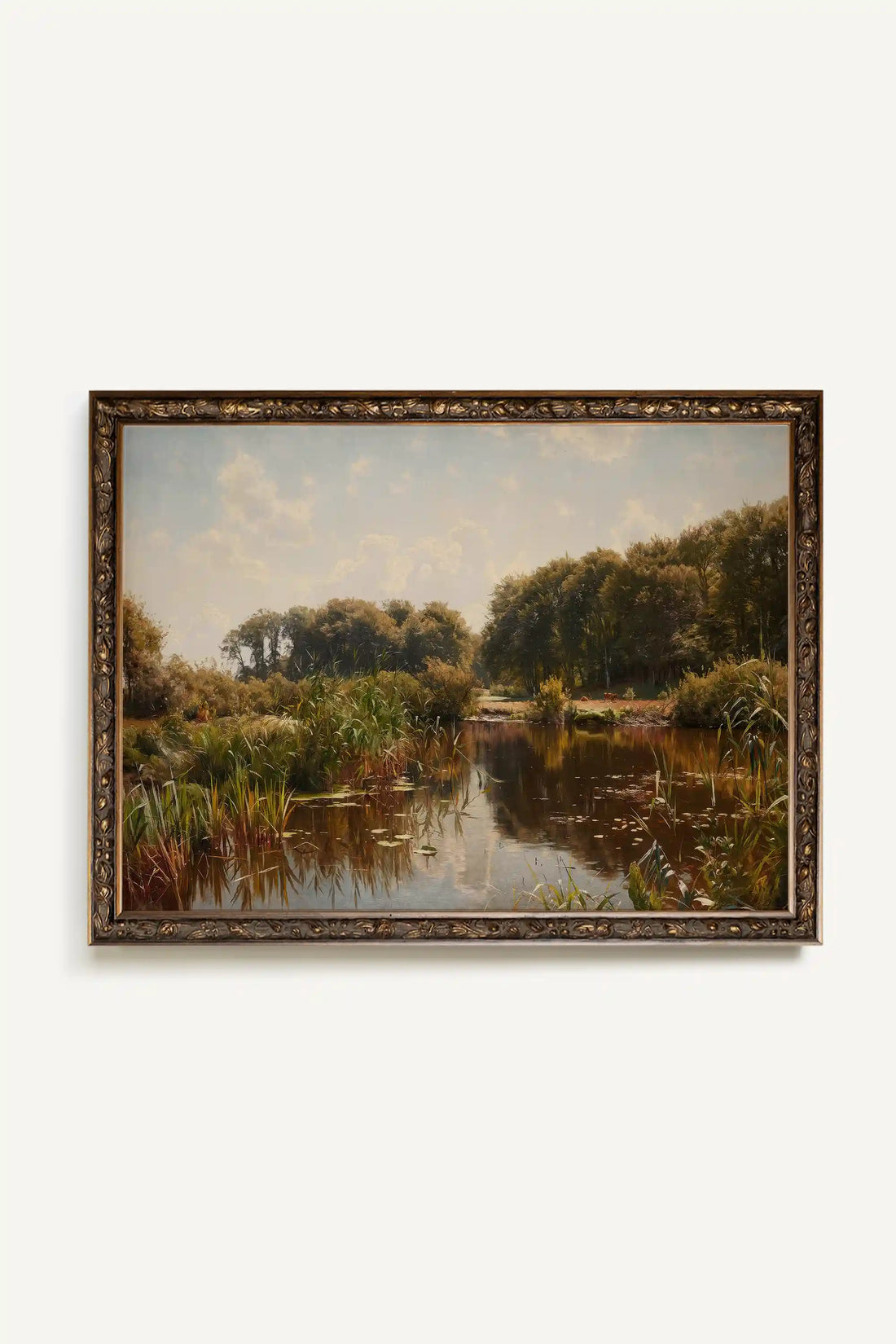 REFLET SAUVAGE, Oeuvre sur toile rigide, encadré Vintage Bronze