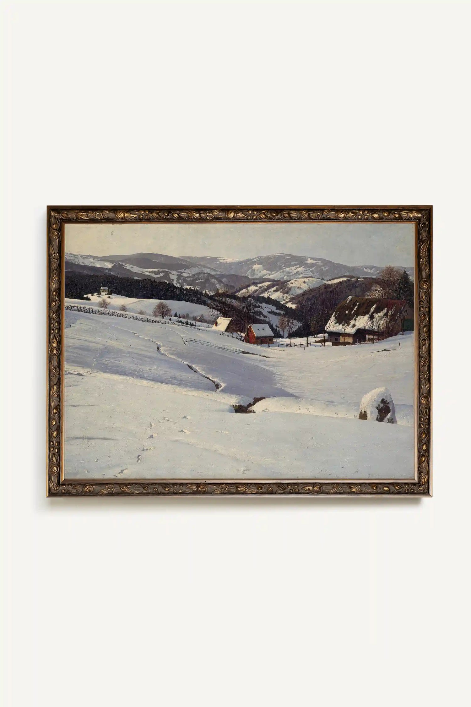 REFLETS DU FROID, Work on canvas, framed Vintage Bronze