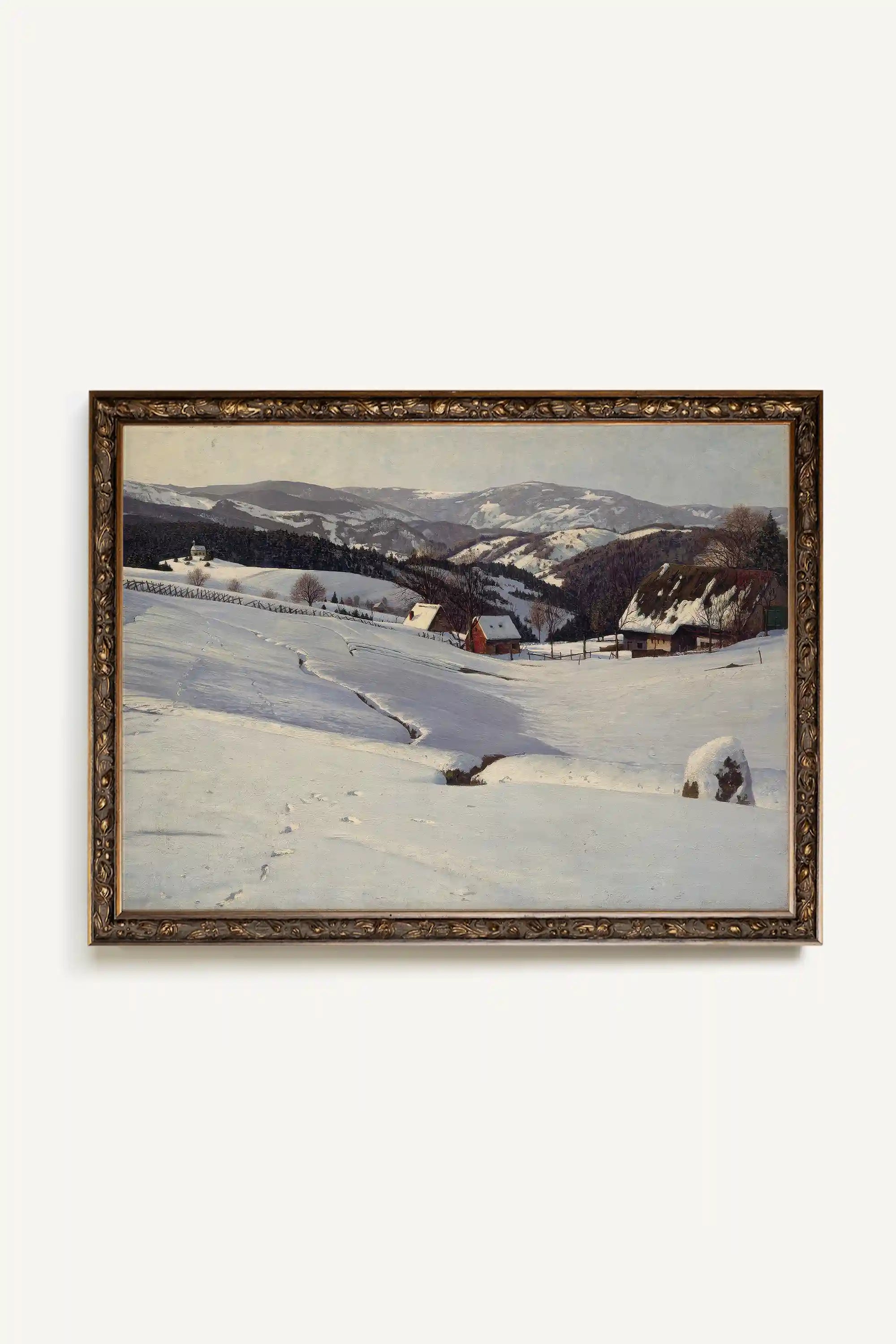 REFLETS DU FROID, Work on canvas, framed Vintage Bronze