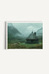 OLEKA CANVAS - REFUGE DU GARDIEN, Oeuvre sur toile étirée, encadré Blanc