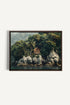 OLEKA CANVAS - REFUGE TROPICAL, Oeuvre sur toile étirée, encadré Brun Noyer