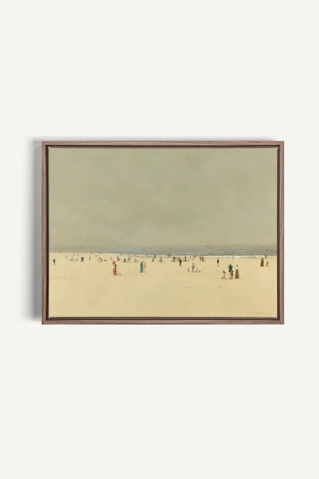 RÊVE DE RIVAGE, Oeuvre sur toile étirée, encadré Brun Chêne
