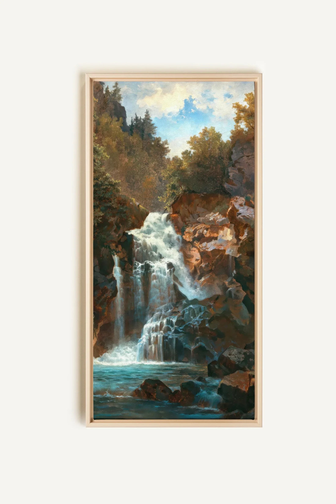RIVERFIRE, Oeuvre sur toile étirée, encadré Naturel Clair