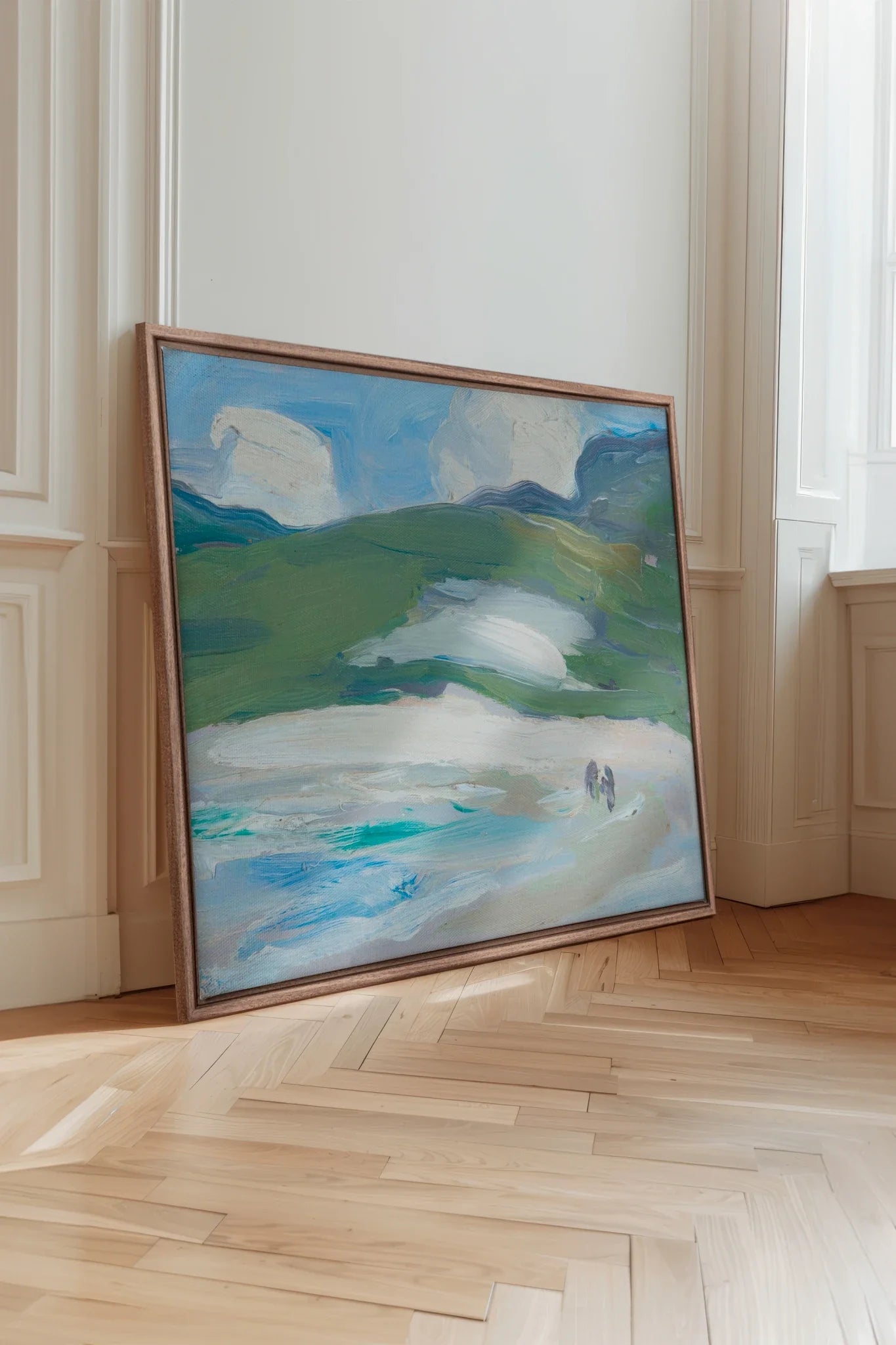 RIVERLIGHT, Oeuvre sur toile étirée, encadré Brun Chêne