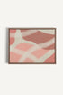 OLEKA CANVAS - ROSY GLOW, Oeuvre sur toile étirée, encadré Brun Chêne