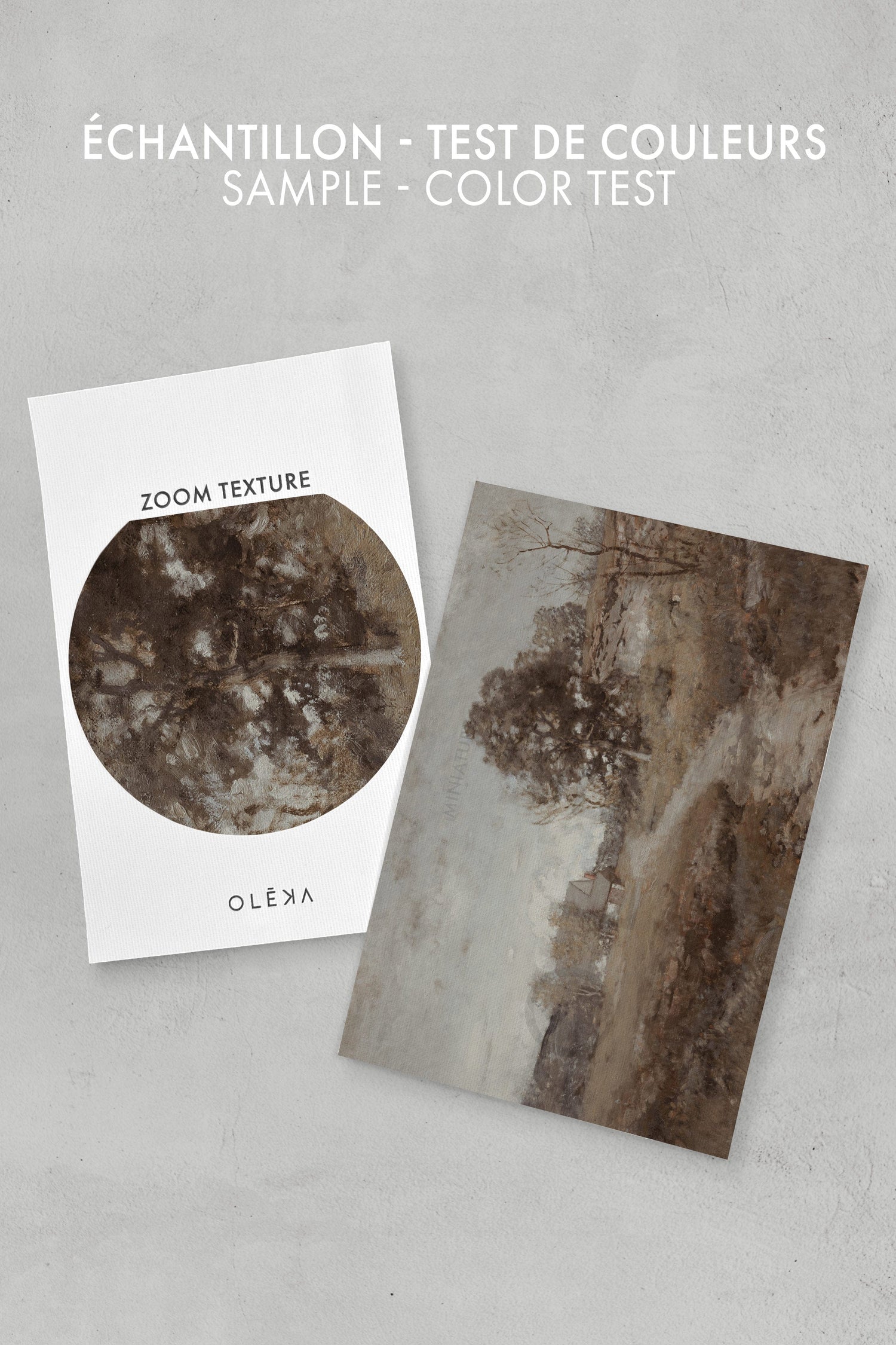 OLEKA CANVAS - RURAL LANDSCAPE, Oeuvre sur toile étirée, encadré Naturel Clair
