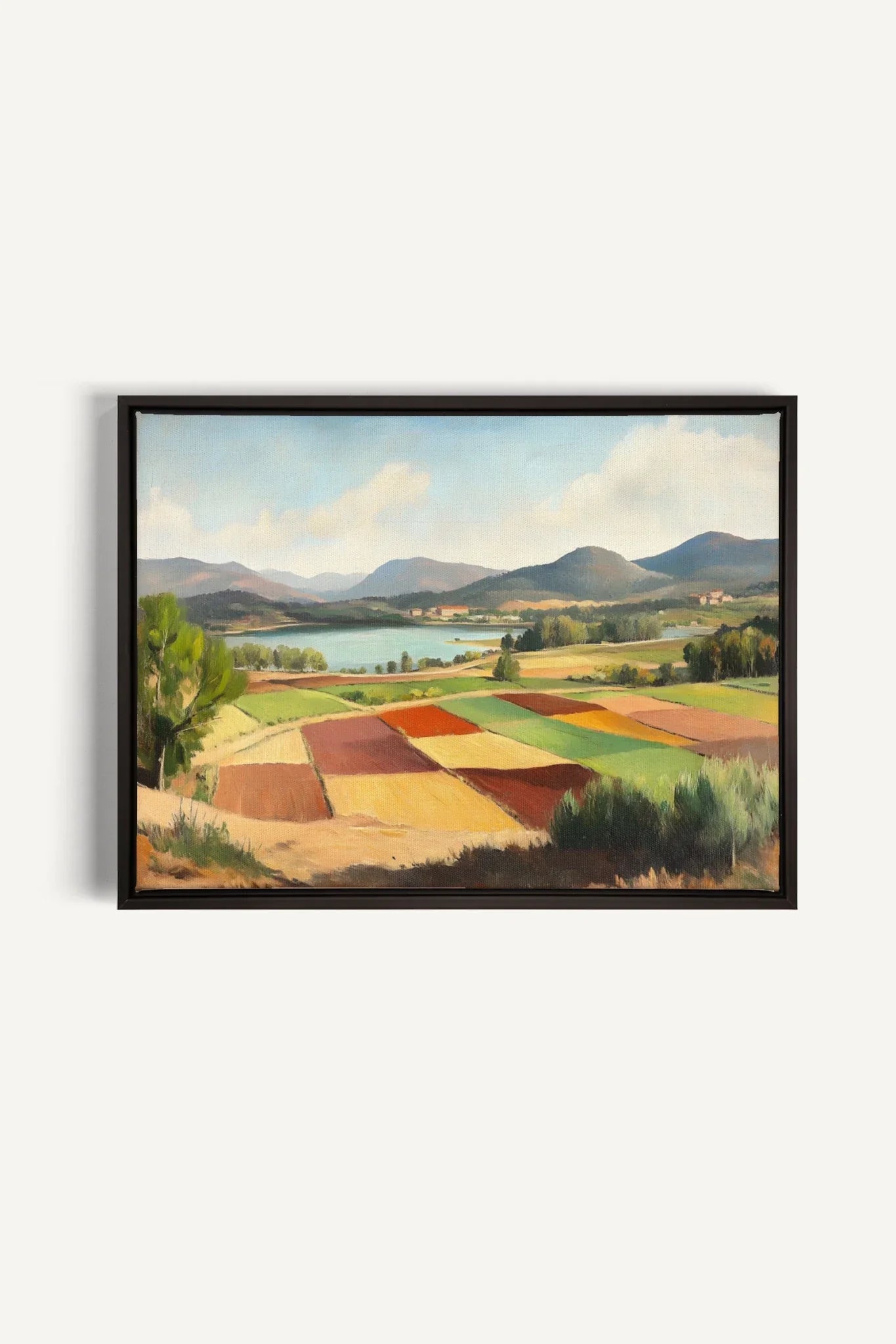 OLEKA CANVAS - RUSTIC PALETTE, Oeuvre sur toile étirée, encadré Noir