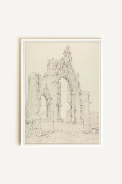 SACRED REMAINS, Artwork on stretched canvas, framed in white