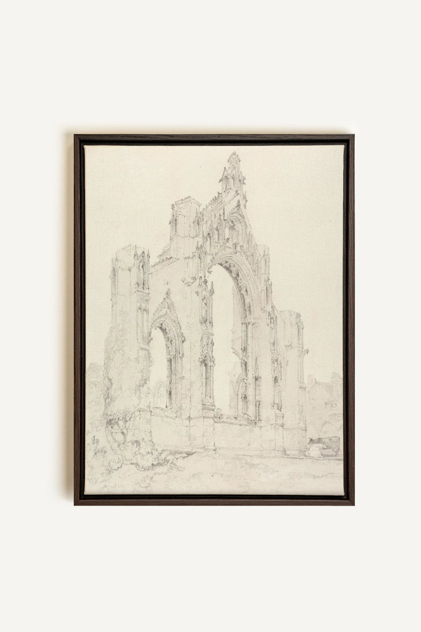 SACRED REMAINS, Oeuvre sur toile étirée, encadré Brun Noyer