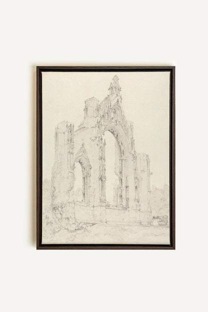 SACRED REMAINS, Oeuvre sur toile étirée, encadré Brun Noyer