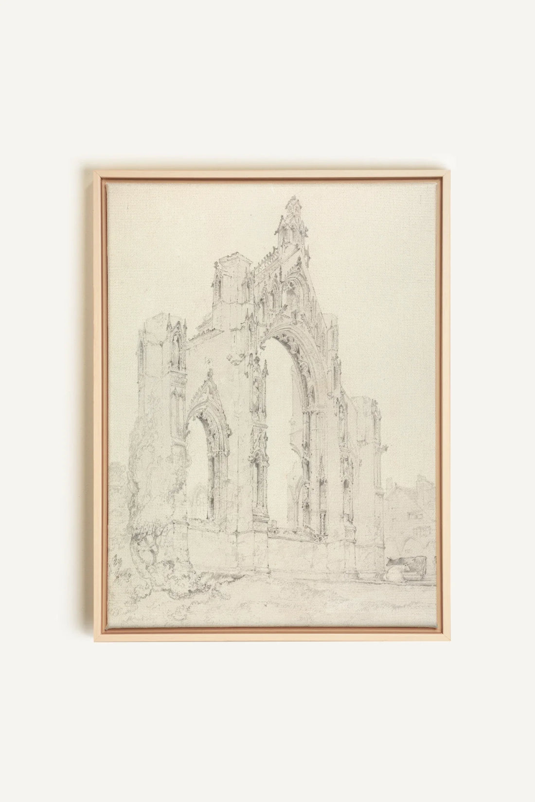 SACRED REMAINS, Artwork on stretched canvas, framed Natural Light