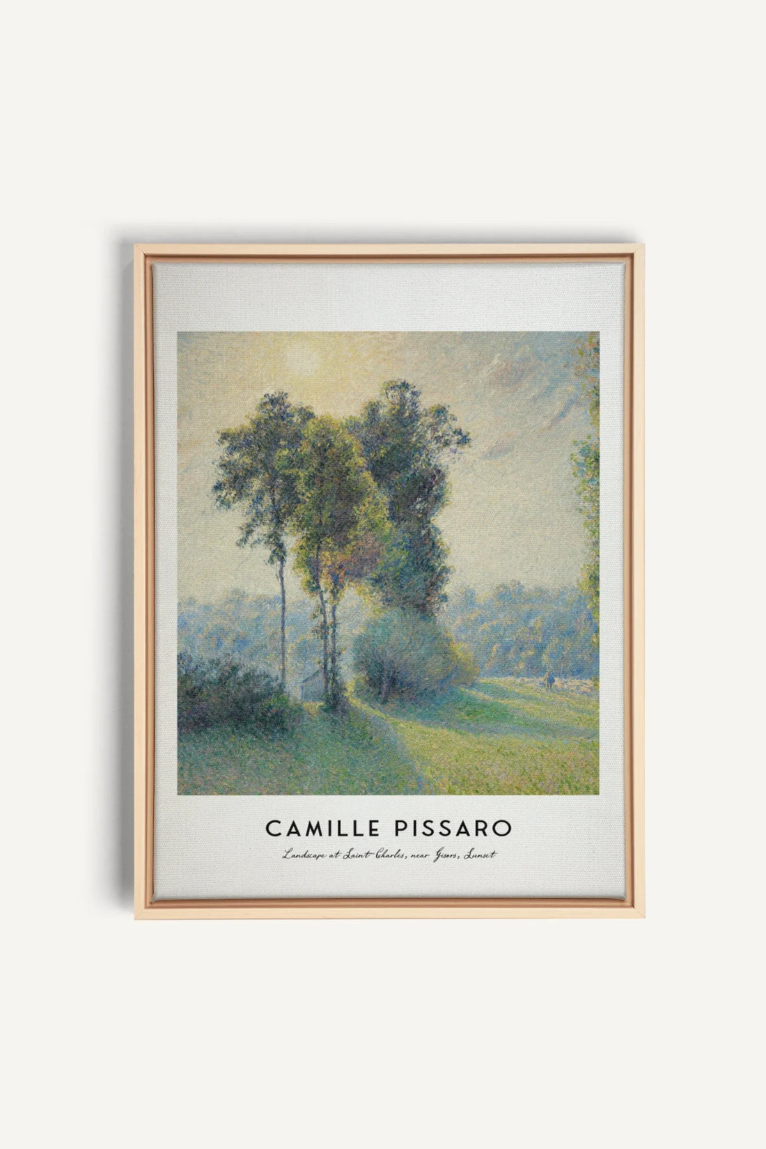 SAINT-CHARLES, Oeuvre sur toile étirée, encadré Naturel Clair