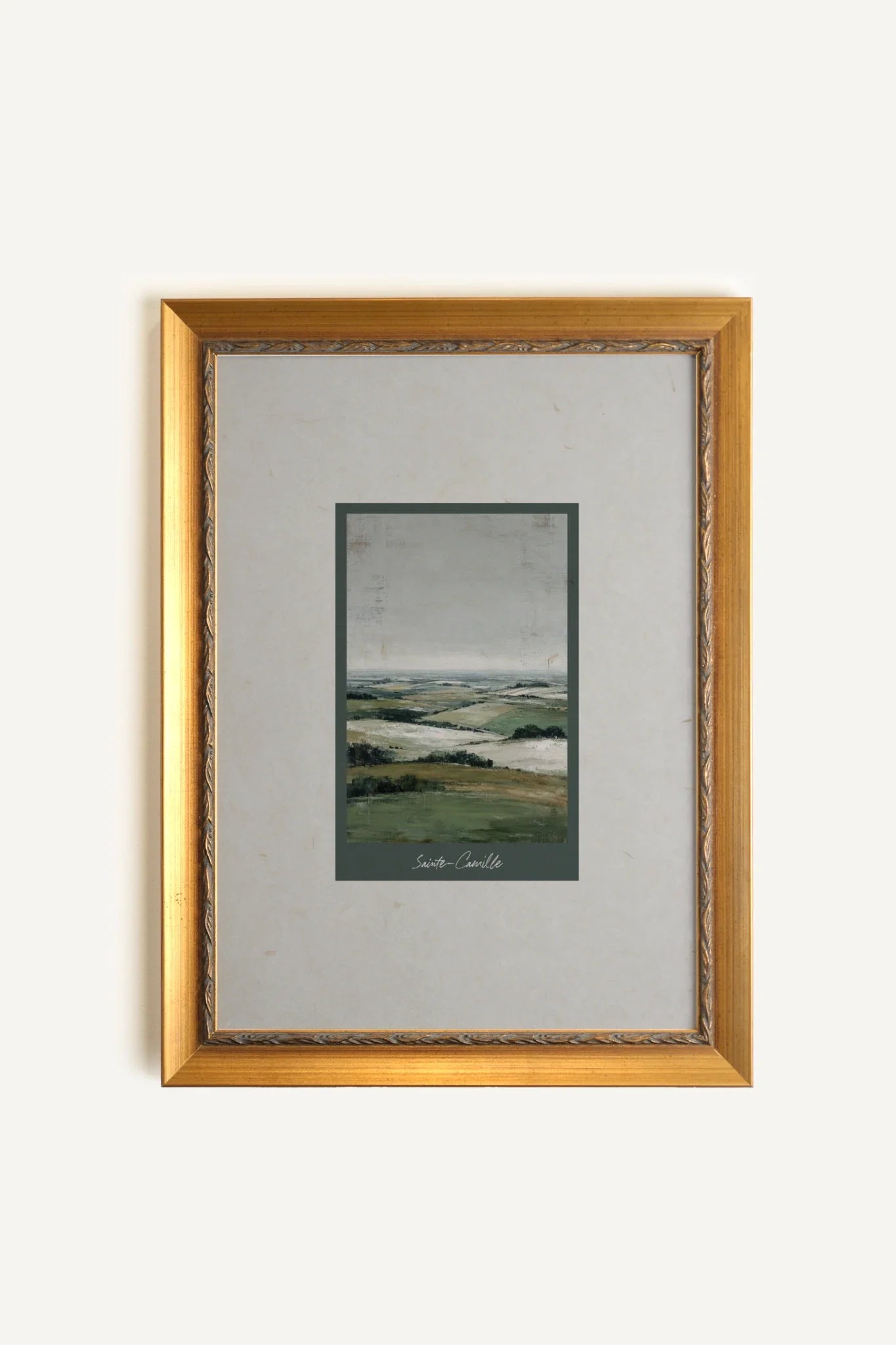 SAINTE-CAMILLE, Oeuvre sur toile rigide, encadré Vintage Or