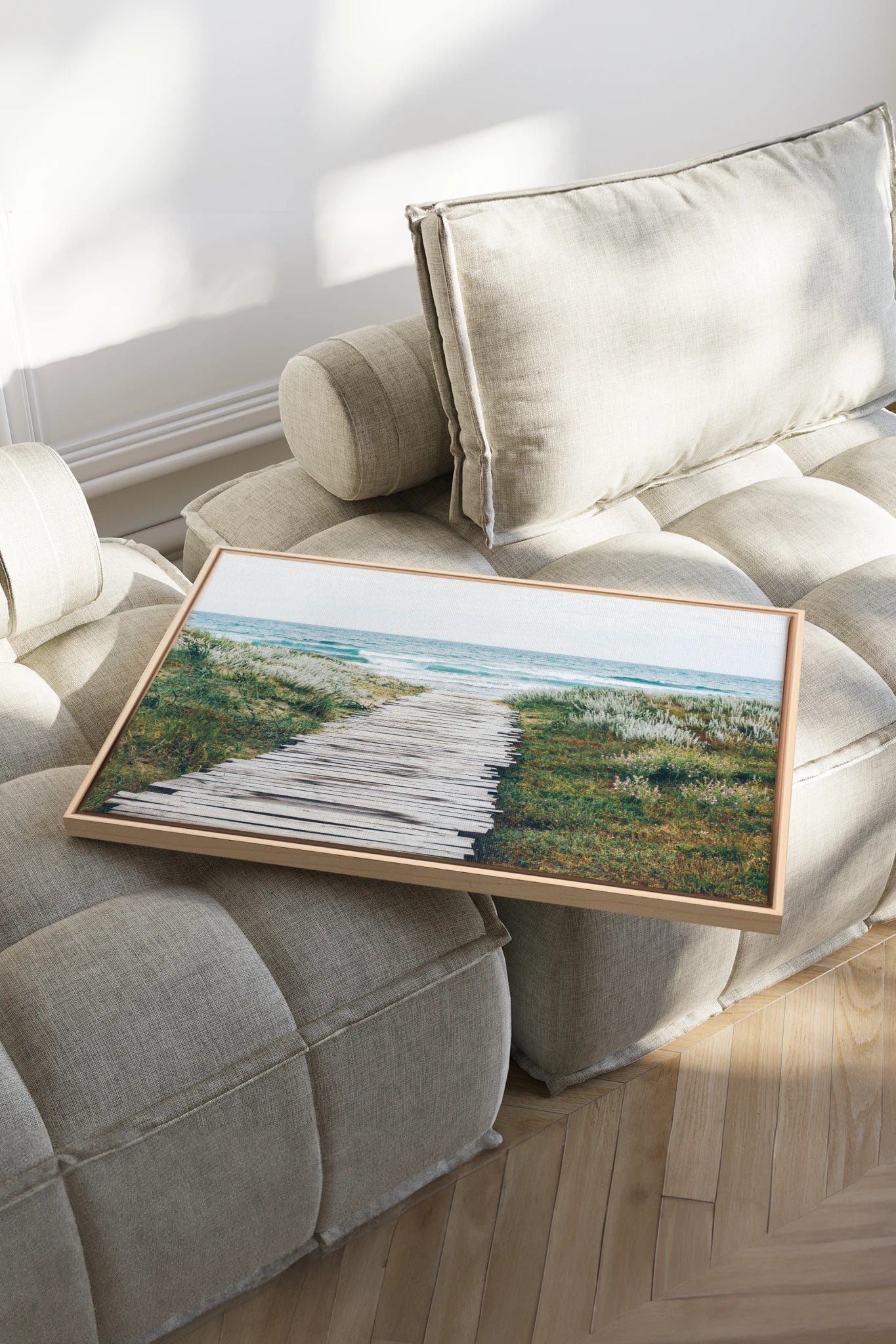 SALT AIR, Oeuvre sur toile étirée, encadré Naturel Clair