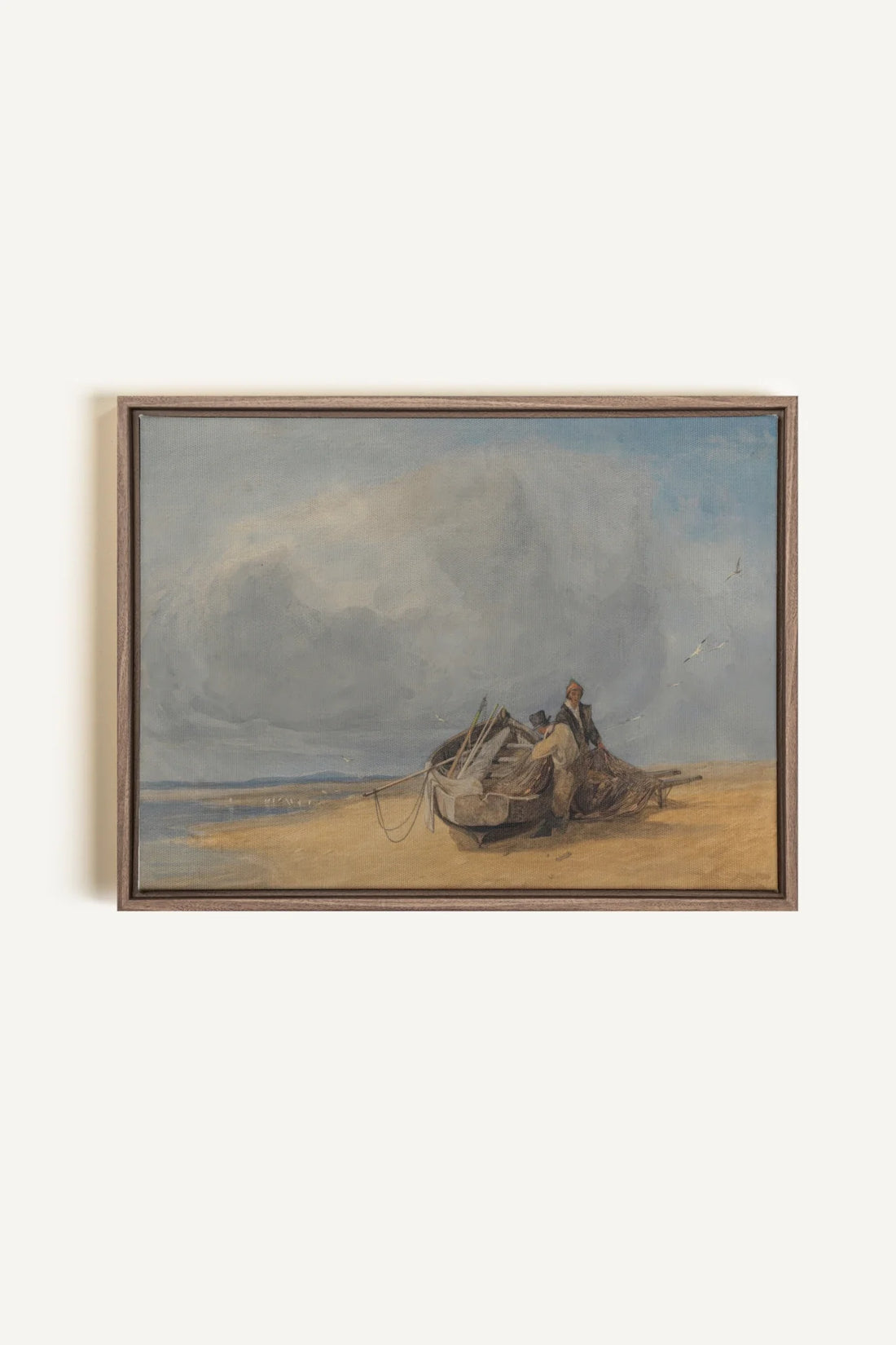 SALT AND SKY, Oeuvre sur toile étirée, encadré Brun Chêne
