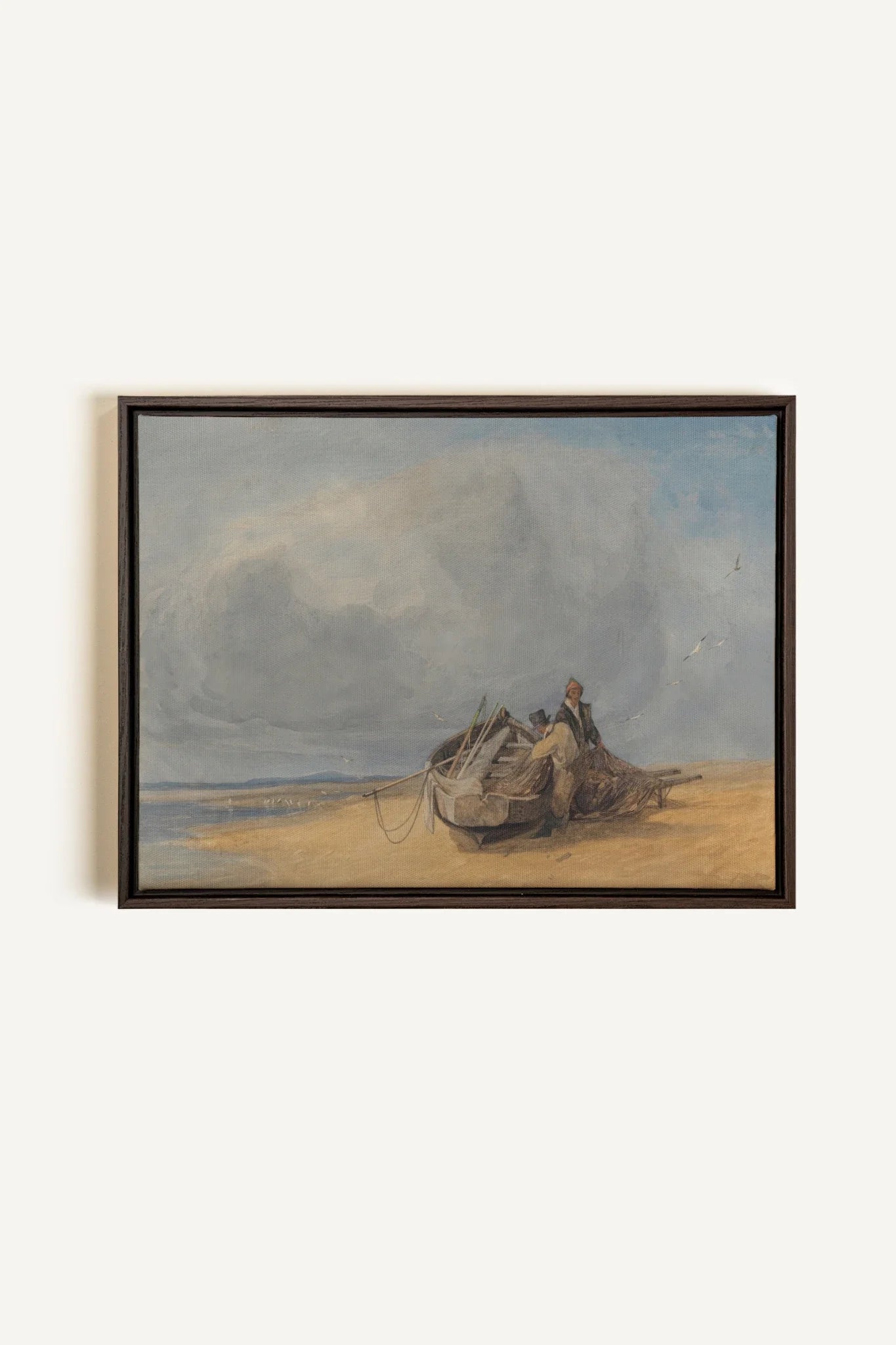 SALT AND SKY, Oeuvre sur toile étirée, encadré Brun Noyer