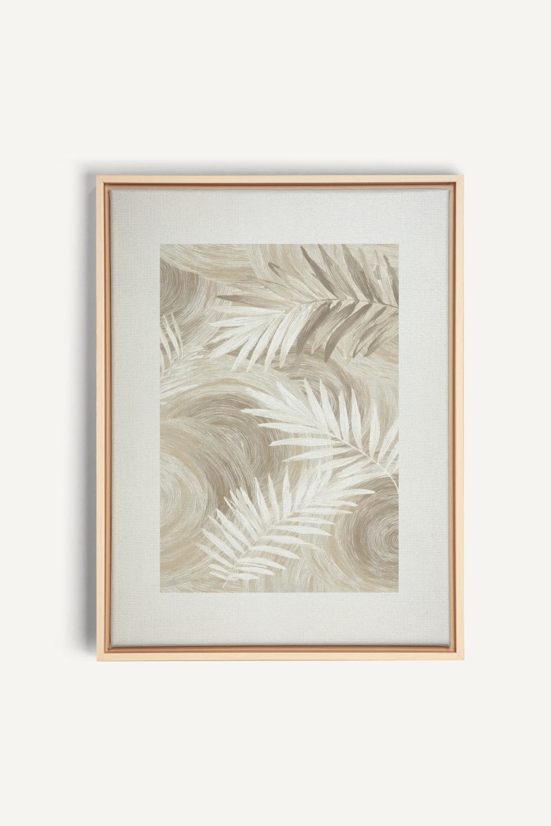 SAND PALM, Oeuvre sur toile étirée, encadré Naturel Clair