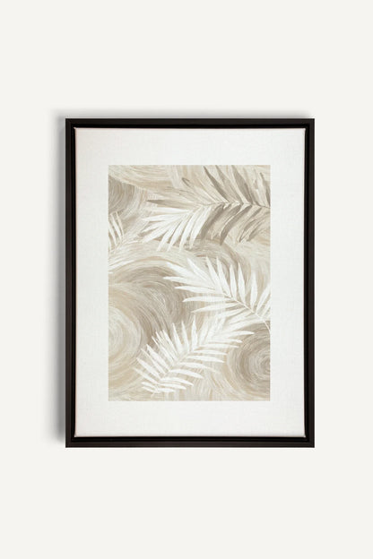 SAND PALM, Oeuvre sur toile étirée, encadré Noir