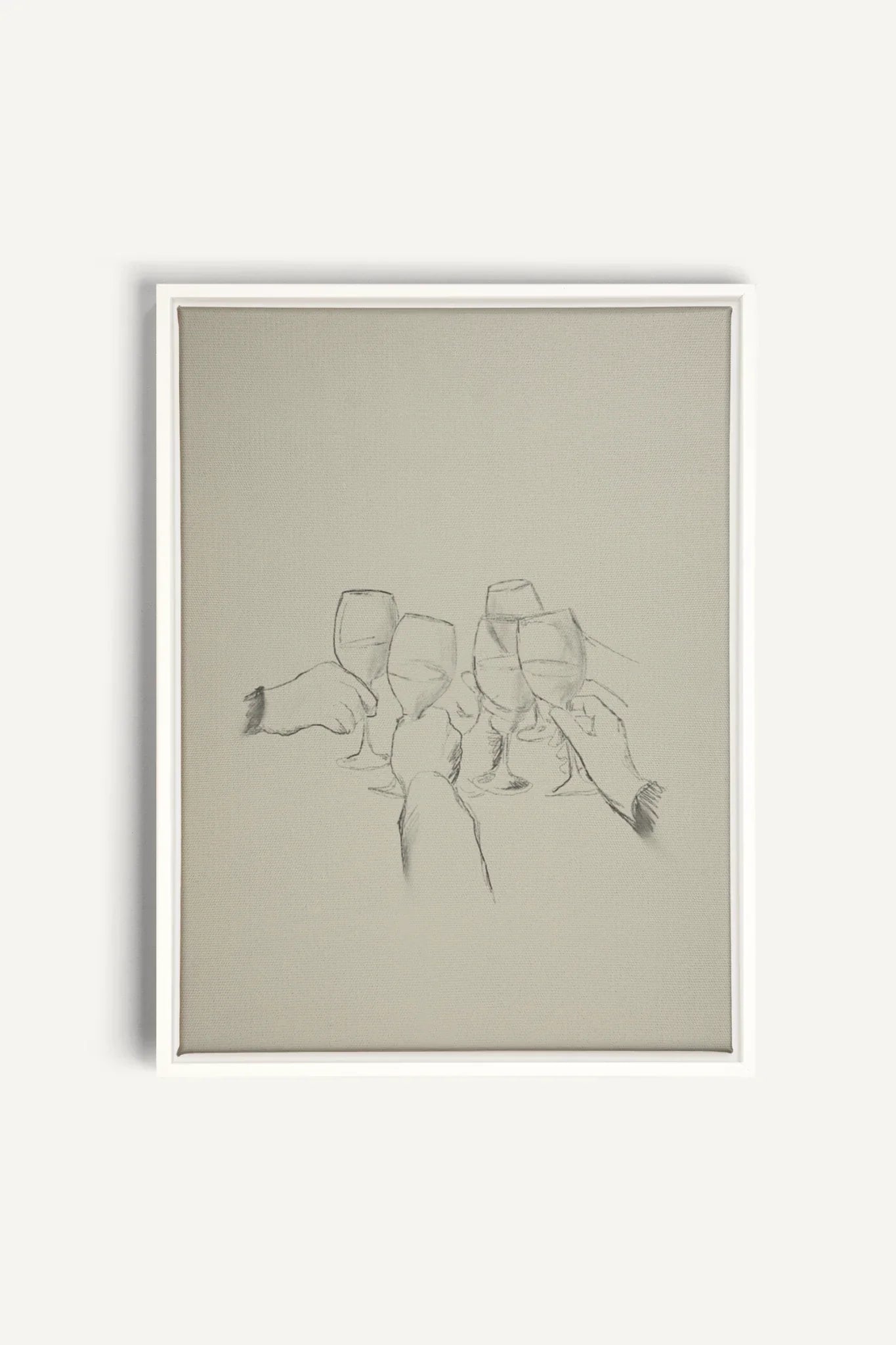 OLEKA CANVAS - SANTÉ!, Oeuvre sur toile étirée, encadré Blanc