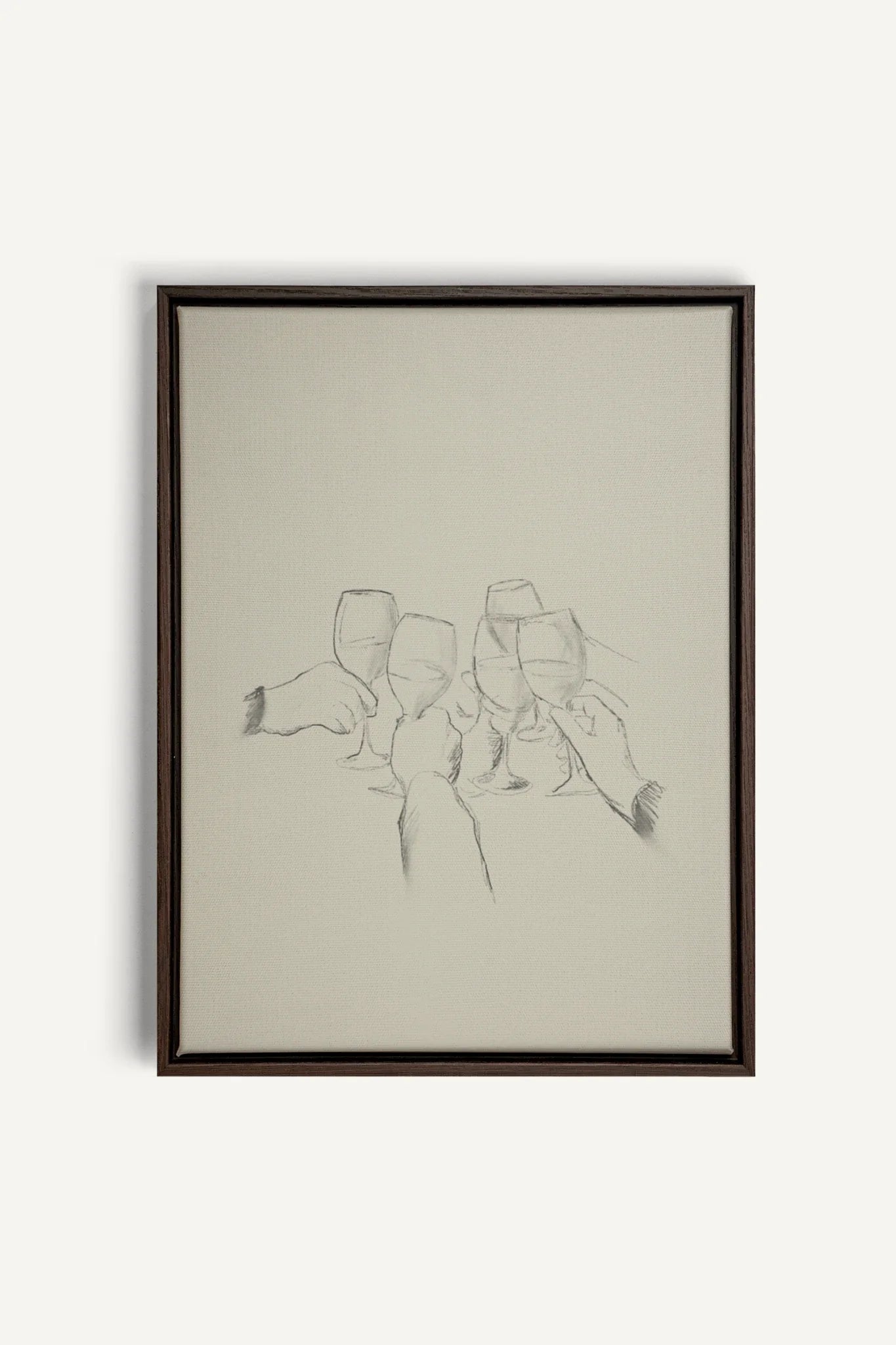 SANTÉ!, Artwork on stretched canvas, framed in Walnut Brown
