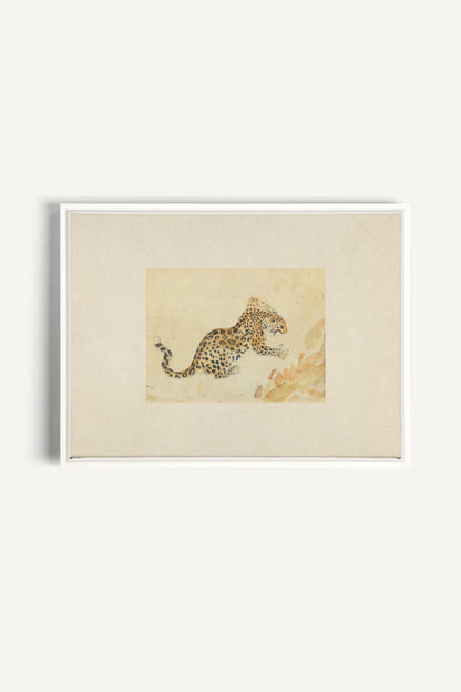 SAVANNA FLECKS, Oeuvre sur toile étirée, encadré Blanc