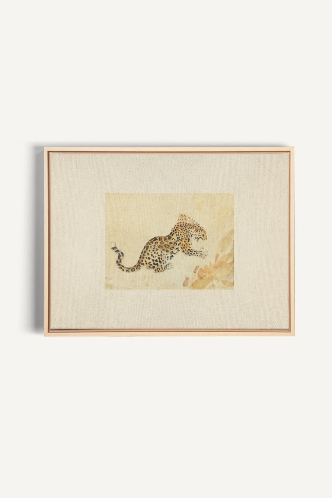SAVANNA FLECKS, Oeuvre sur toile étirée, encadré Naturel Clair