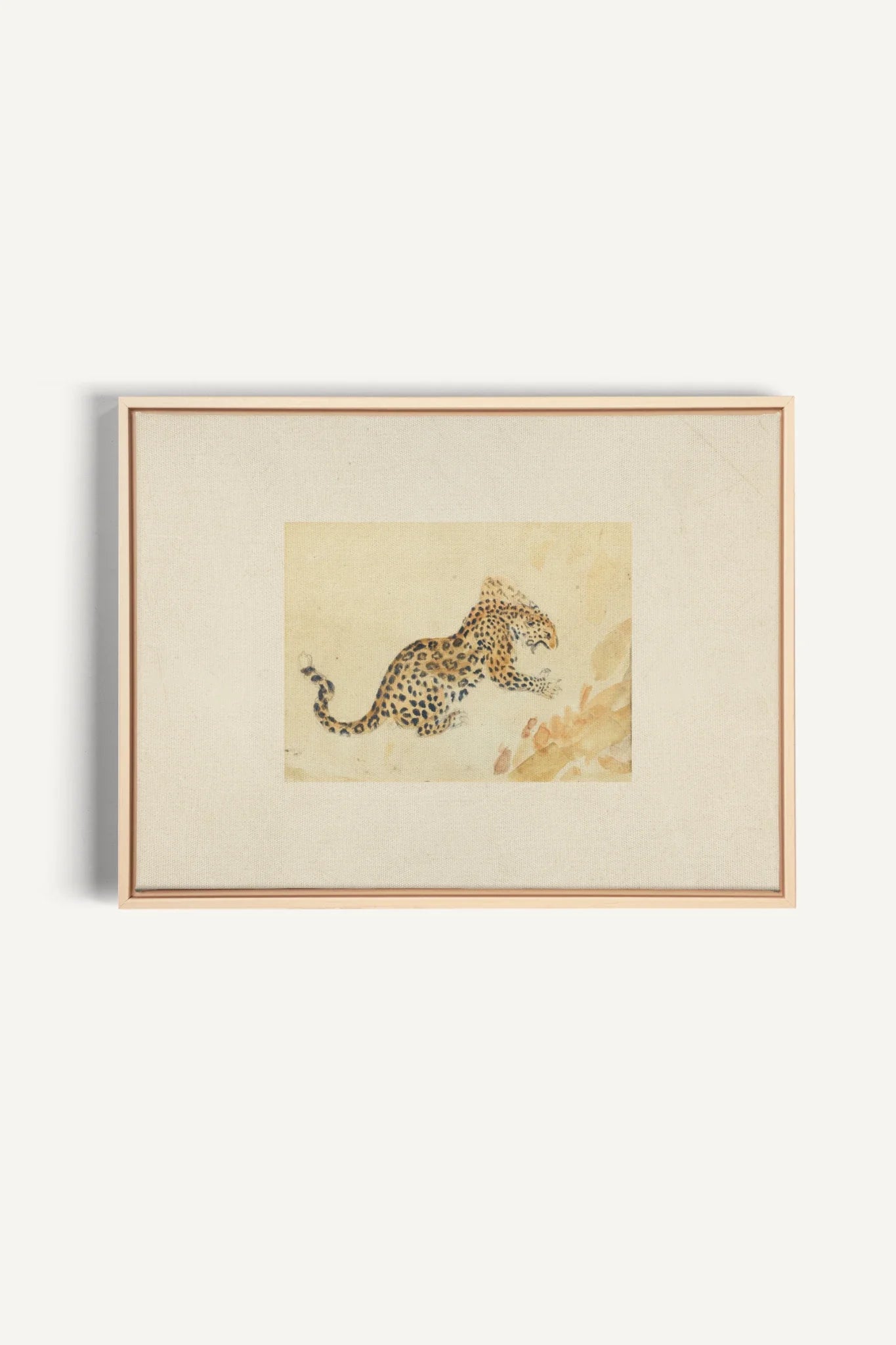SAVANNA FLECKS, Work on stretched canvas, framed Naturel Clair