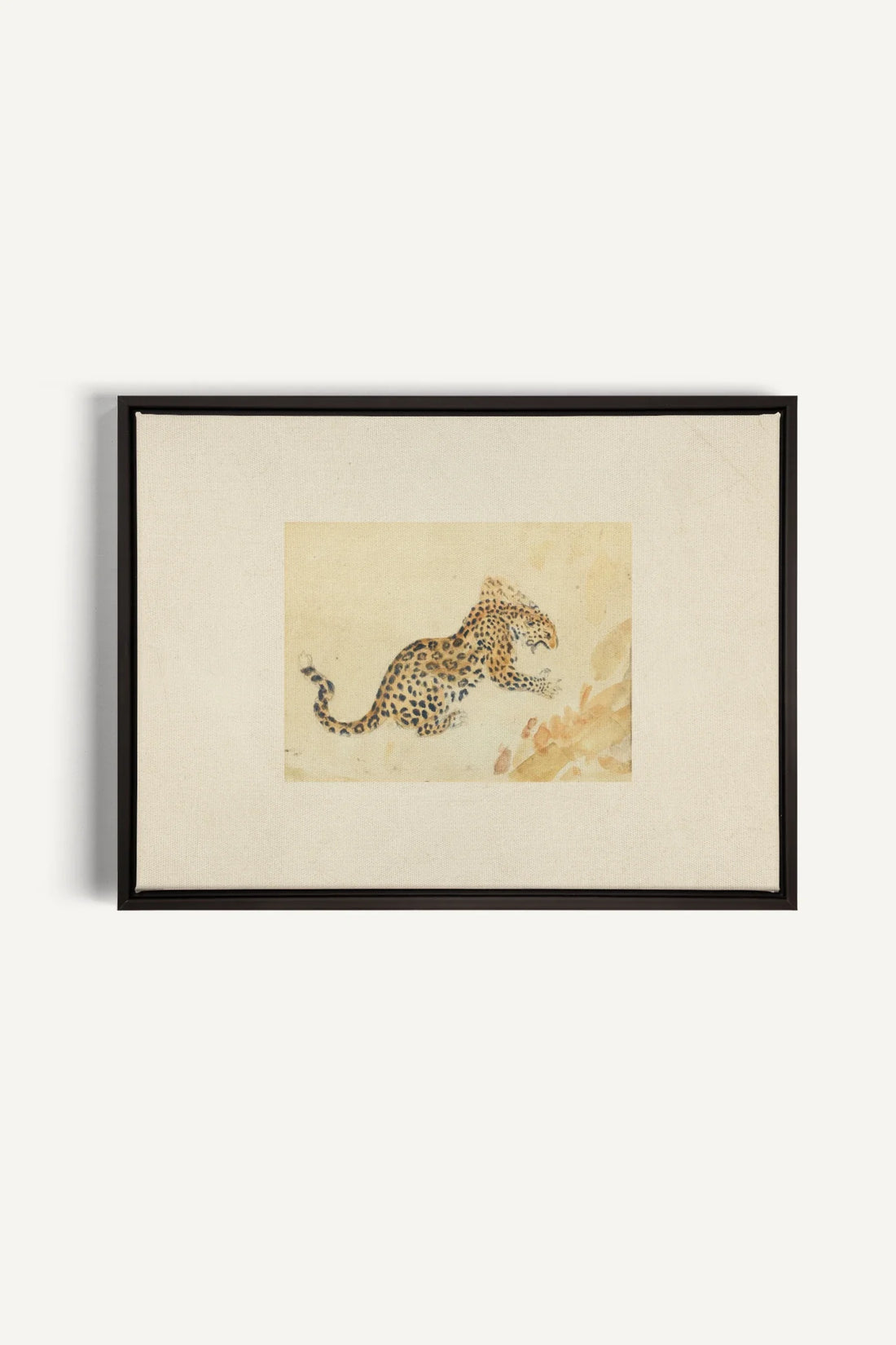 SAVANNA FLECKS, Oeuvre sur toile étirée, encadré Noir