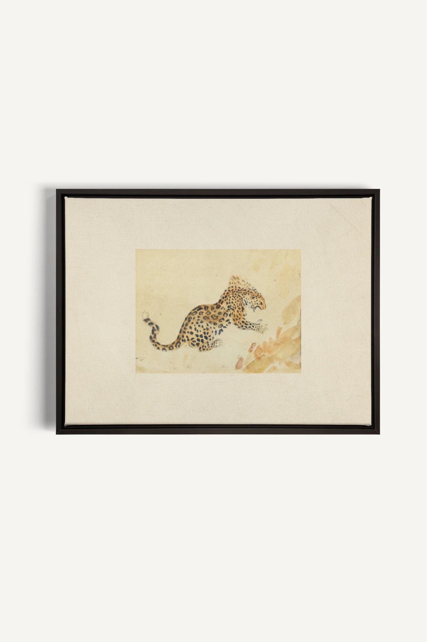 SAVANNA FLECKS, Work on stretched canvas, framed Black